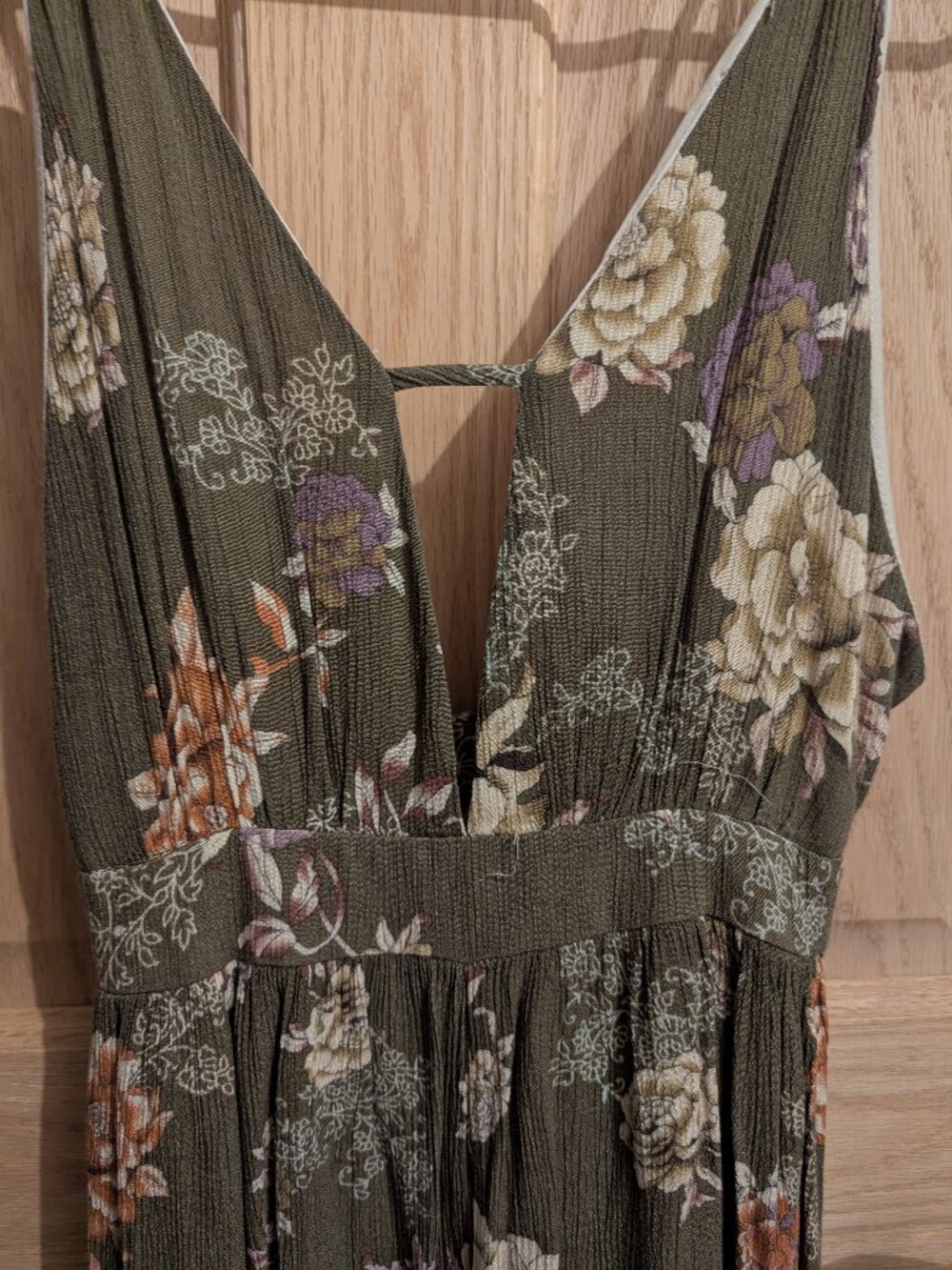 Audrey 3 + 1 mini green floral romper size S